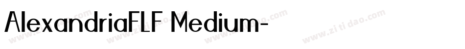 AlexandriaFLF Medium字体转换